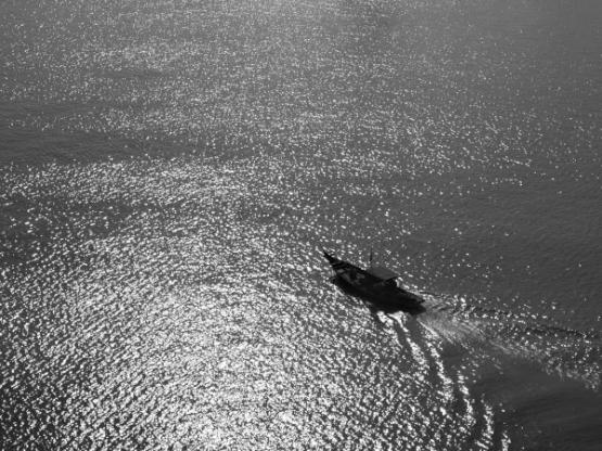 Fischerboot im Südchinesischen Meer 